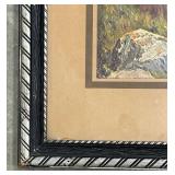 "Mountain, Snow, Rocks, Trees Print by R. Atkinson Fox