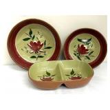 Stangl Pottery Magnolia Serving Bowls and Divided Dish