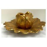 Stangl Pottery Grenada Gold Flower Shaped Platter and Vase