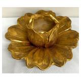 Stangl Pottery Grenada Gold Flower Shaped Platter and Vase