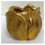 Stangl Pottery Grenada Gold Flower Shaped Platter and Vase