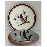 Stangl Pottery Canada goose Platter and Ashtray
