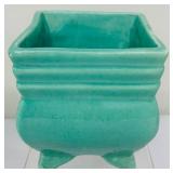 Beautiful Three Piece Vintage Mid Century Turquoise Blue Green Pottery
