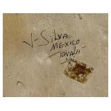 Glazed Terra Cotta Vase with Owl, Birds and Butterflies