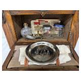 Antique Sick Call Box/Prayer Box with Supplies