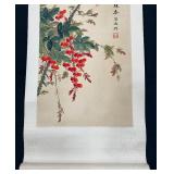 Lovely Vertical Scroll with Bird Wall Art