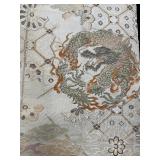 Vintage Japanese Silk Obi Tapestry with Dragon