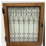 A Pair of Antique Clear Glass Lead Windows