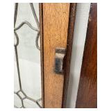 A Pair of Antique Clear Glass Lead Windows