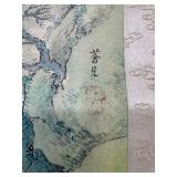 Lovely Japanese Silk Scroll Wall Art - House in the Mountain