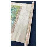 Lovely Japanese Silk Scroll Wall Art - House in the Mountain