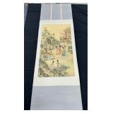 Chinese Scroll - Women in the Garden - In Original Box