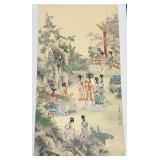 Chinese Scroll - Women in the Garden - In Original Box