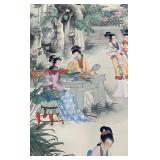 Chinese Scroll - Women in the Garden - In Original Box