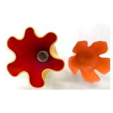 Cool and Bright Art Glass Style Vases