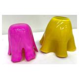 Cool and Bright Art Glass Style Vases