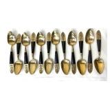 Unique Vintage Brass Flatware with Black Handles from Siam Thailand