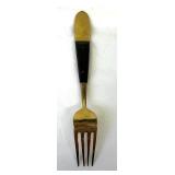 Unique Vintage Brass Flatware with Black Handles from Siam Thailand