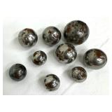 Emalox Norway Bowl Filled with Assorted Solid Metal Balls