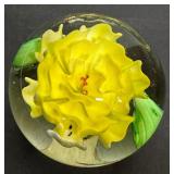 Stunning, Bright Flower Paper Weights - Lot of 3