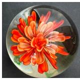 Stunning, Bright Flower Paper Weights - Lot of 3