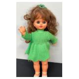 Vintage Adorable Sebino 14 1/2" Doll with Record - Made in Italy.