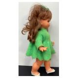 Vintage Adorable Sebino 14 1/2" Doll with Record - Made in Italy.