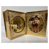 Vintage Seth Thomas Germany Mechanical Book Shaped Travel Alarm Clock