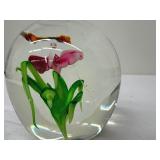 Stunning, Bright Flower Paper Weights - Lot of 3