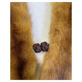 Vintage Mink Stole with Three Mink