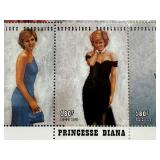 Togo - Princess Diana 180F Collector Stamps - Certificate of Authenticity Included