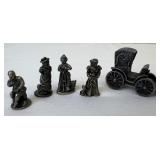 Collection of Vintage 1993/1994 IRS China Miniature Pewter Figurines