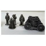 Collection of Vintage 1993/1994 IRS China Miniature Pewter Figurines