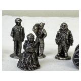 Collection of Vintage 1993/1994 IRS China Miniature Pewter Figurines