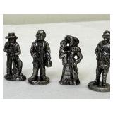 Collection of Vintage 1993/1994 IRS China Miniature Pewter Figurines