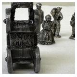 Collection of Vintage 1993/1994 IRS China Miniature Pewter Figurines