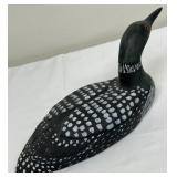 Lovely Wood Carved Loon with Three Loonlets.