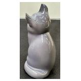 Royal Copenhagen Seated Grey and White Cat - #1803