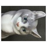 Royal Copenhagen Seated Grey and White Cat - #1803