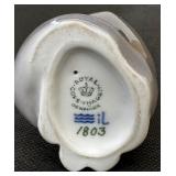 Royal Copenhagen Seated Grey and White Cat - #1803