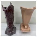 A Lovely Pair of Vintage Cornucopia Vases