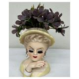 Vintage Inarco Lady Head Vase E-774 Cleve OH 1963