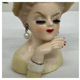 Vintage Inarco Lady Head Vase E-774 Cleve OH 1963