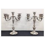 Pair of Vintage Gorgeous  Gorham Weighted Sterling Silver Candelabra