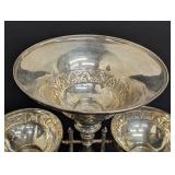 Large Vintage Three Arm Silver Plate Epergne