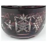 Czech Cut Crystal Covered Bowl