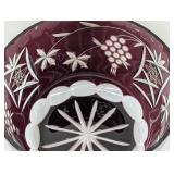 Czech Cut Crystal Covered Bowl