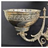 Large Vintage Three Arm Silver Plate Epergne