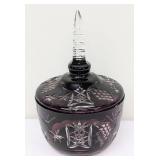 Czech Cut Crystal Covered Bowl