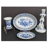 Assorted Hutschenreuther Blue Onion Dishes